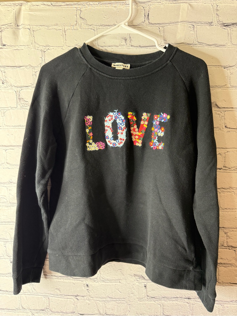 Whistles Crew Neck Embroidered Sweat Shirt Medium View 2